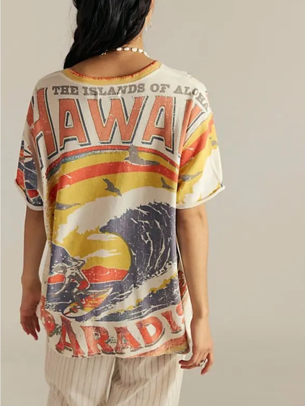 Free People We The Free Aloha Tee Size XL RT $78 - Hawaii Paradise Combo